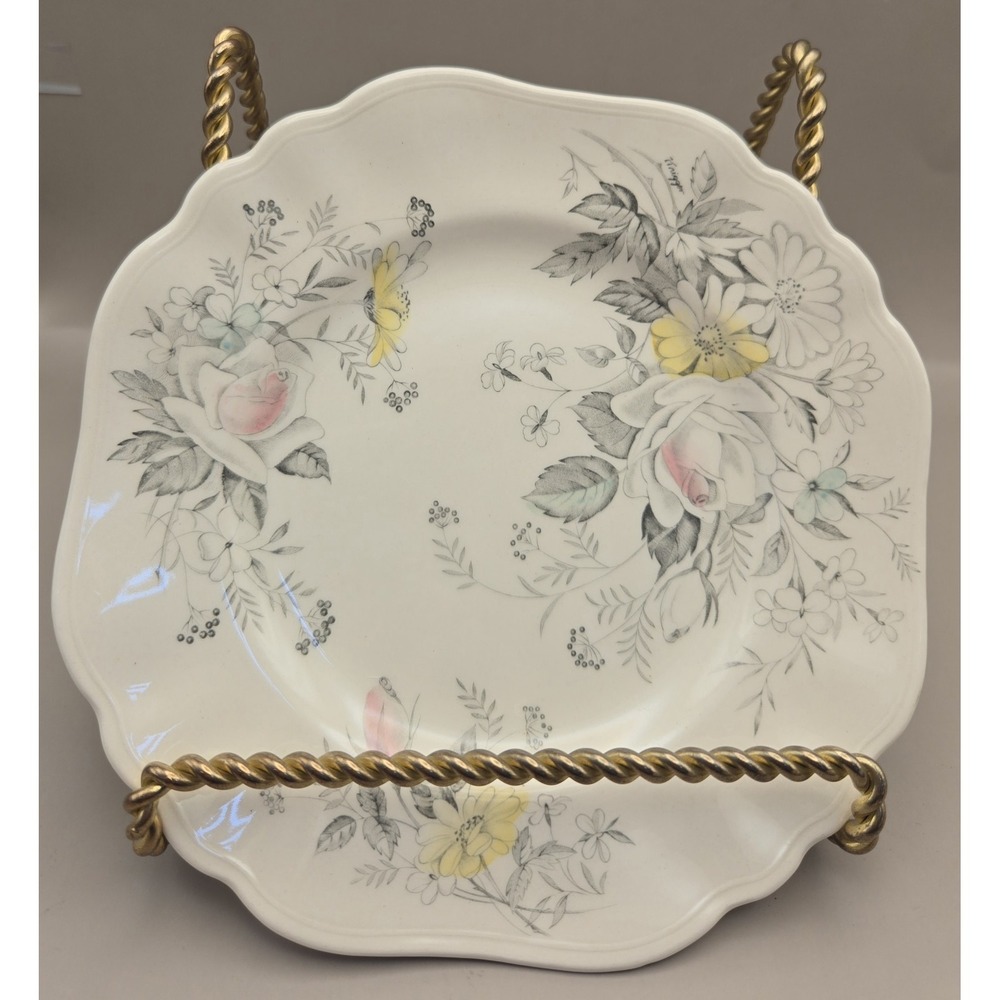8 Vintage Dessert Plates 'Old World Charm' Pastel Roses And Daisys (#19) - Picture 5 of 8